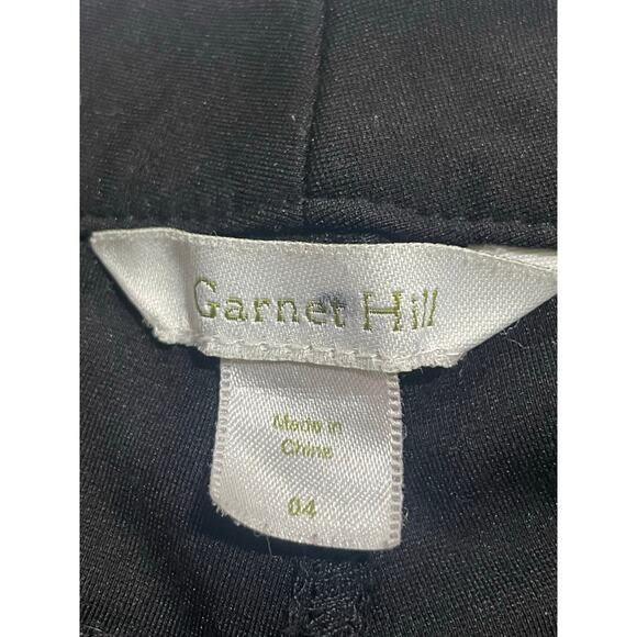 Garnet Hill Dress Pants Stretch Comfort Trousers Size 4 Black 32318 Straight Leg - Picture 5 of 11